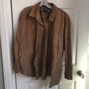 Tan Leather size large lightweight jacket/shirt